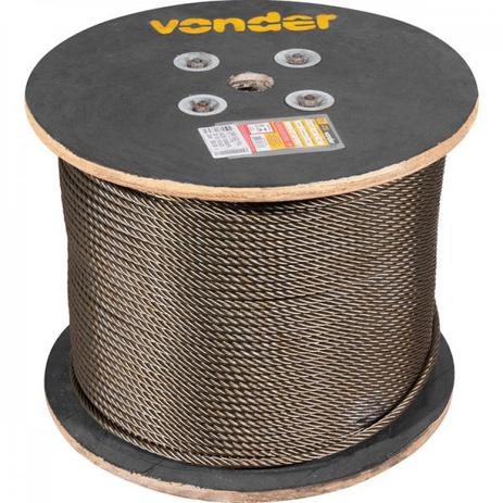 Cabo de aço polido alma de aço cabo independente 222 mm - 7/8” 6 x 25F Vonder Menor preço em Cabo de aço polido alma de aço cabo independente 222 mm - 7/8” 6 x 25F Vonder