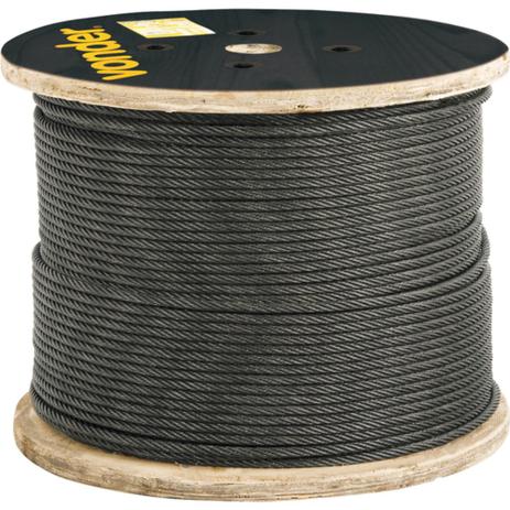 Cabo de aço polido alma de fibra 5/16” com 100 metros - Vonder Menor preço em Cabo de aço polido alma de fibra 5/16” com 100 metros - Vonder