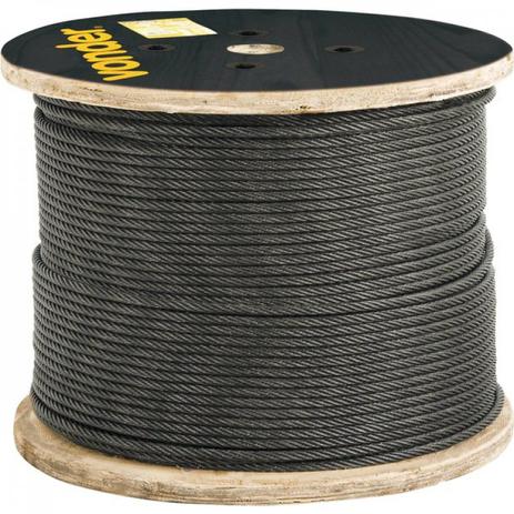 Cabo de aço polido alma de fibra 953 mm - 3/8” 6 x 25F Vonder Menor preço em Cabo de aço polido alma de fibra 953 mm - 3/8” 6 x 25F Vonder