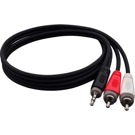 Cabo de Áudio 3m Preto P2 X RCA2 Linha Player HAYONIK Menor preço em Cabo de Áudio 3m Preto P2 X RCA2 Linha Player HAYONIK