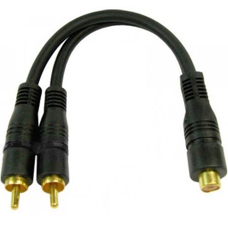 Cabo de Áudio em Y 1 RCA Fêmea x 2 RCA Macho 26 CM - TCW Menor preço em Cabo de Áudio em Y 1 RCA Fêmea x 2 RCA Macho 26 CM - TCW