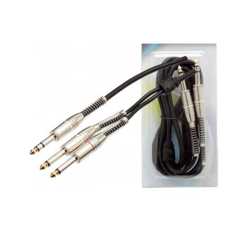 Menor preço em Cabo de Áudio MXT 2 Plugs P10 MONO + P10 Estéreo 1,8 Metros - CB0348