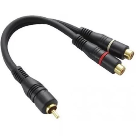 Cabo De Áudio Y 1 Rca Macho 2 Femea 27 Cm MXT Menor preço em Cabo De Áudio Y 1 Rca Macho 2 Femea 27 Cm MXT