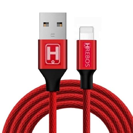 Cabo de Dados Hrebos Turbo 3.1A Tecido USB Lightning iPhone 1 metro Vermelho é boa?