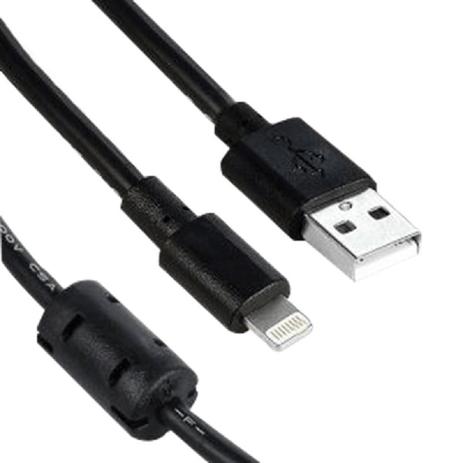 Cabo de Dados USB Filtro Duplo para iPhone Verde 1,5m Preto Menor preço em Cabo de Dados USB Filtro Duplo para iPhone Verde 1,5m Preto