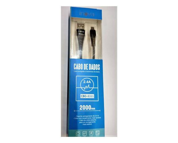 Cabo De Dados Usb Inova V8 CBO-8321 V8 2.4a 2 Metros Pronta Entrega! Menor preço em Cabo De Dados Usb Inova V8 CBO-8321 V8 2.4a 2 Metros Pronta Entrega!