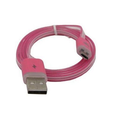 Menor preço em Cabo de Dados USB para V8  2 Metros LED Rosa Compativel - Flex