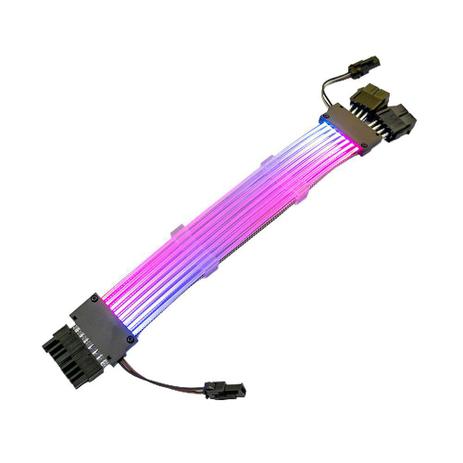Cabo De Extensão Sleeved ARGB 2x8 (6+2) 5v 3pin Aura Sync - GMRGB Menor preço em Cabo De Extensão Sleeved ARGB 2x8 (6+2) 5v 3pin Aura Sync - GMRGB