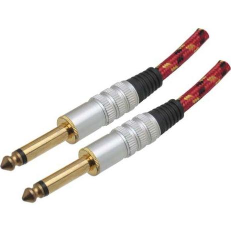 Cabo De Guitarra Mono Nylon P10 Para P10 Dourado 6.5mm 5 Metros Vermelho 8 1 067 - Mxt Menor preço em Cabo De Guitarra Mono Nylon P10 Para P10 Dourado 6.5mm 5 Metros Vermelho 8 1 067 - Mxt