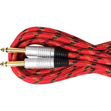 Cabo de guitarra p10 5m textil vermelho cbgu0005 storm Menor preço em Cabo de guitarra p10 5m textil vermelho cbgu0005 storm