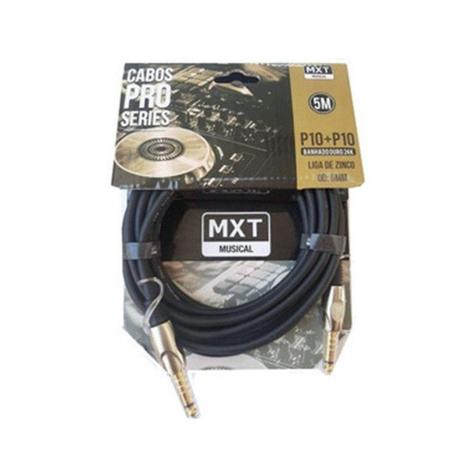 Cabo de guitarra p10/p10 pro series 5m - Mxt Menor preço em Cabo de guitarra p10/p10 pro series 5m - Mxt