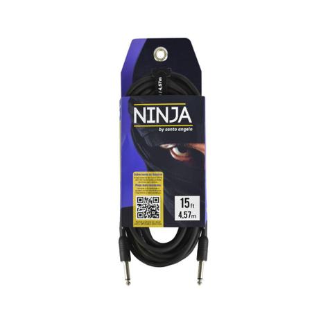 CABO DE GUITARRA SANTO ANGELO 0,20MM P10 NINJA CABLE 15FT/4.57 Mts - Santo Ângelo Menor preço em CABO DE GUITARRA SANTO ANGELO 0,20MM P10 NINJA CABLE 15FT/4.57 Mts - Santo Ângelo