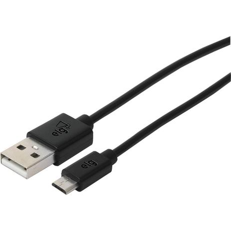 Cabo de Recarga/Sincronização 1,8m Micro USB ELG M518 Preto Menor preço em Cabo de Recarga/Sincronização 1,8m Micro USB ELG M518 Preto