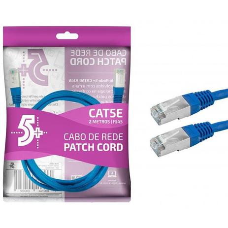 Cabo de Rede Patch Cord CAT5E FTP 2 Metros Azul ChipSCE é boa?