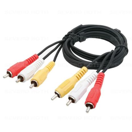 Cabo de Video 3 RCA x 3 RCA de 1,50 Metros - Wincabos Menor preço em Cabo de Video 3 RCA x 3 RCA de 1,50 Metros - Wincabos