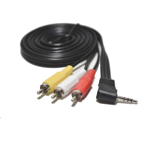 Cabo Digital Center P2 90º x 3 RCA 1.80 Mt Menor preço em Cabo Digital Center P2 90º x 3 RCA 1.80 Mt