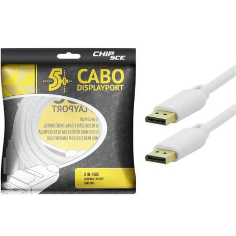 Cabo Displayport para HDMI com Trava 2 Metros 5+ Menor preço em Cabo Displayport para HDMI com Trava 2 Metros 5+