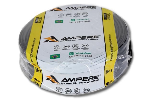 Cabo Elétrico Flexível 4,0mm - Cor Preta(100 metros) - Ampére do brasil Menor preço em Cabo Elétrico Flexível 4,0mm - Cor Preta(100 metros) - Ampére do brasil