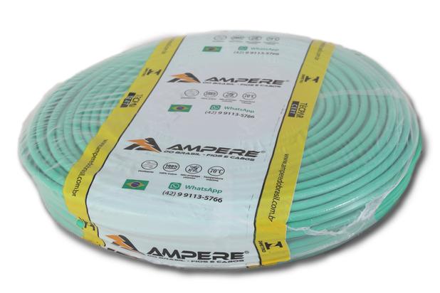 Cabo Elétrico Flexível 4,0mm - Cor Verde (50 metros) - Ampére do brasil Menor preço em Cabo Elétrico Flexível 4,0mm - Cor Verde (50 metros) - Ampére do brasil