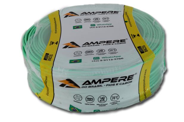 Cabo Elétrico Flexível 6,0mm - Cor Verde (25 metros) - Ampére do brasil Menor preço em Cabo Elétrico Flexível 6,0mm - Cor Verde (25 metros) - Ampére do brasil