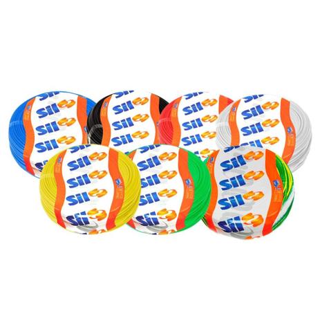 Cabo elétrico flexível Sil cores 2,5mm 100 metros Menor preço em Cabo elétrico flexível Sil cores 2,5mm 100 metros