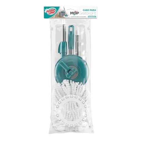 Cabo Esfregão Mop Giratório Fit + Refil - Flash Limp - Flashlimp Menor preço em Cabo Esfregão Mop Giratório Fit + Refil - Flash Limp - Flashlimp