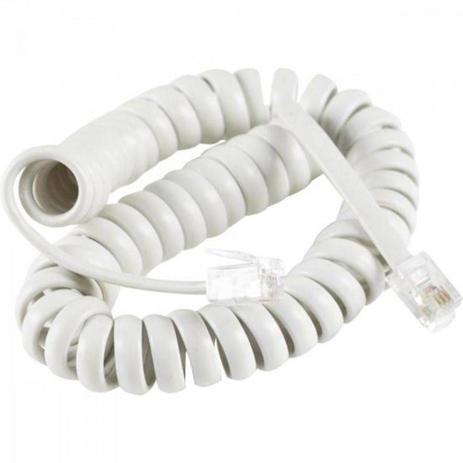 Cabo espiral para telefone rj11, 2m, branco cbtl0020 storm Menor preço em Cabo espiral para telefone rj11, 2m, branco cbtl0020 storm