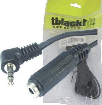 Cabo Extensor P2 Macho X Fêmea 5 Metros Gold Plug 90 Graus - Tblack Menor preço em Cabo Extensor P2 Macho X Fêmea 5 Metros Gold Plug 90 Graus - Tblack