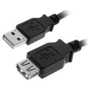 Cabo Extensor USB A M / A F 1,50 m 2.0 Niquelado Preto - Generico Menor preço em Cabo Extensor USB A M / A F 1,50 m 2.0 Niquelado Preto - Generico