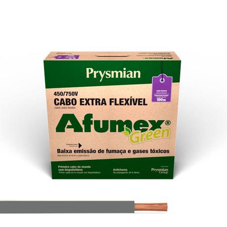 Cabo Fio Afumex Flexível 1,5mm Cinza 750v Rolo 100 Metros - Prysmian Menor preço em Cabo Fio Afumex Flexível 1,5mm Cinza 750v Rolo 100 Metros - Prysmian