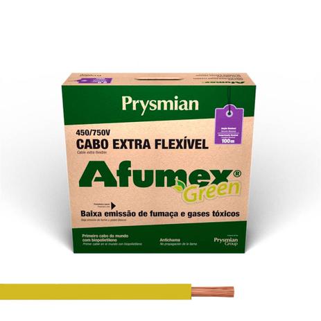Cabo Fio Afumex Flexível 2,5mm Amarelo 750v 100 Metros - Prysmian Menor preço em Cabo Fio Afumex Flexível 2,5mm Amarelo 750v 100 Metros - Prysmian