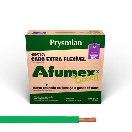 Cabo Fio Afumex Flexível 2,5mm Verde 750v Rolo 100 Metros - Prysmian é boa?