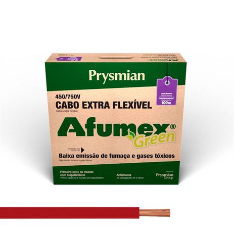 Cabo Fio Afumex Flexível 4mm Vermelho 750v 100 Metros - Prysmian é boa?