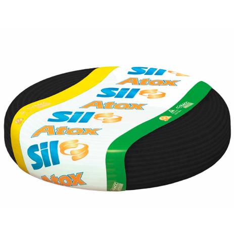 Cabo Fio Afumex Flexivel 6mm 750v Rolo 100 Metros Preto Sil Menor preço em Cabo Fio Afumex Flexivel 6mm 750v Rolo 100 Metros Preto Sil