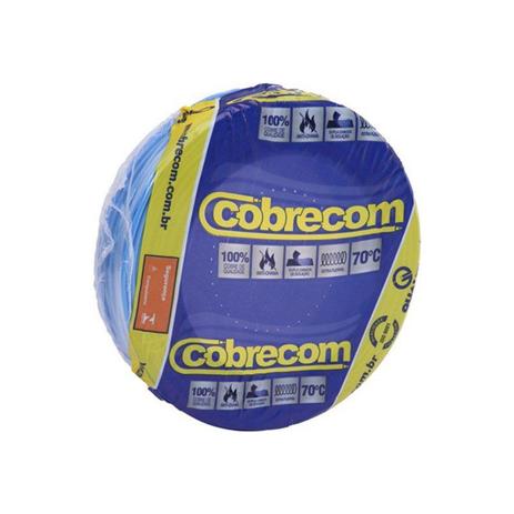 Cabo Fio Elétrico Cobrecom Flexível Azul Claro 1,5mm x 50m Menor preço em Cabo Fio Elétrico Cobrecom Flexível Azul Claro 1,5mm x 50m