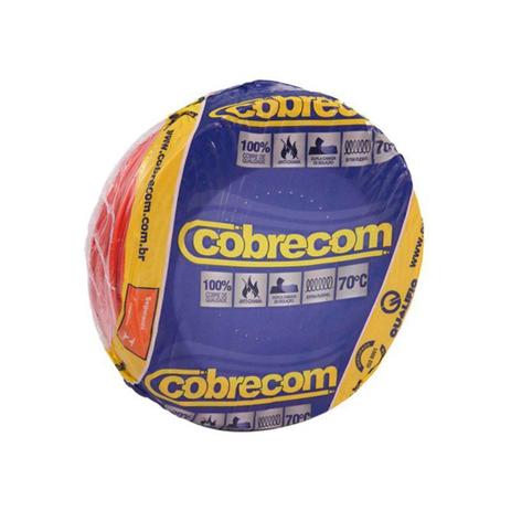 Cabo Fio Elétrico Cobrecom Flexível Vermelho 1,5mm x 50m Menor preço em Cabo Fio Elétrico Cobrecom Flexível Vermelho 1,5mm x 50m