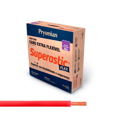 Cabo Fio Flexível 1,5mm 750v Vermelho - Prysmian Menor preço em Cabo Fio Flexível 1,5mm 750v Vermelho - Prysmian