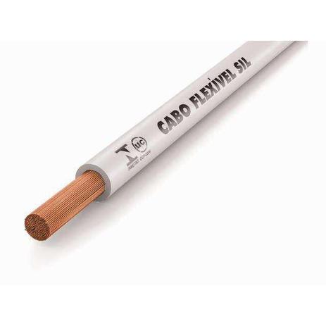Cabo Flexível 4mm 100M Branco Sil Menor preço em Cabo Flexível 4mm 100M Branco Sil