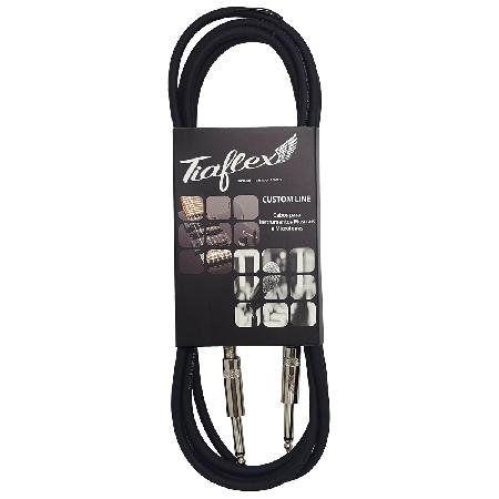 Cabo Guitarra 6MM P10/P10 Preto 3 Metros - Tiaflex Menor preço em Cabo Guitarra 6MM P10/P10 Preto 3 Metros - Tiaflex