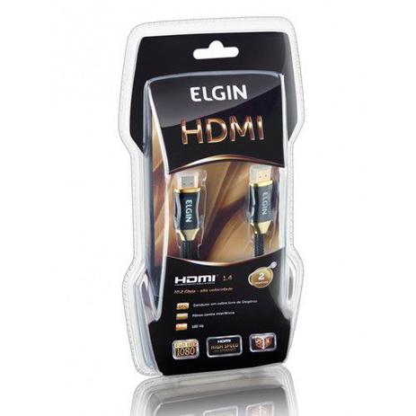 Cabo HDMI 1.4 Premium Elgin 4K 3D Conector Banhado a Ouro 2M Menor preço em Cabo HDMI 1.4 Premium Elgin 4K 3D Conector Banhado a Ouro 2M