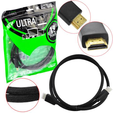 Cabo HDMI 1 Metro 2.0 4K 3D 19 Pinos Lotus HDMI Lotus Lotus - Vitrine é boa?
