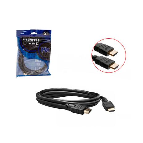 Cabo HDMI 2 Metros 1.4 Macho para Macho PIX 018-0214 018-0214 PIX - Vitrine Menor preço em Cabo HDMI 2 Metros 1.4 Macho para Macho PIX 018-0214 018-0214 PIX - Vitrine