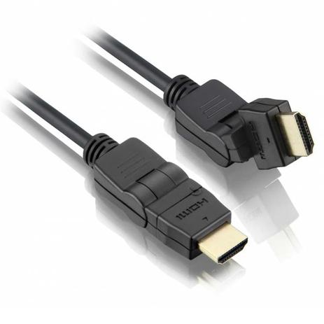Cabo Hdmi Articulado 90º 180º Nas 2 Pontas Gold 1.8m 1.4 3D - HM-305 - Dmix Menor preço em Cabo Hdmi Articulado 90º 180º Nas 2 Pontas Gold 1.8m 1.4 3D - HM-305 - Dmix