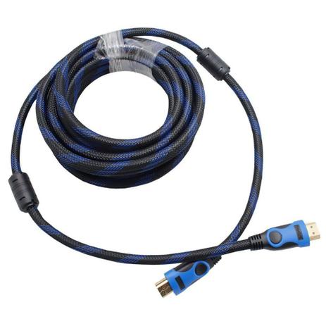 Cabo HDMI de 5 metros Blindado com Filtro e Malha de Nylon v.1.4 Suporte 3D Full HD 1080 Exbom C Menor preço em Cabo HDMI de 5 metros Blindado com Filtro e Malha de Nylon v.1.4 Suporte 3D Full HD 1080 Exbom C