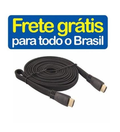 Cabo Hdmi Flat 1.4 10 Metros Full Hd 1080p Lelong Achatado Flat Menor preço em Cabo Hdmi Flat 1.4 10 Metros Full Hd 1080p Lelong Achatado Flat