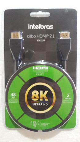 Cabo HDMI Gold 2.1 - 8K HDR 19+1P CH 2120 2M IntelBras (Blister) Menor preço em Cabo HDMI Gold 2.1 - 8K HDR 19+1P CH 2120 2M IntelBras (Blister)