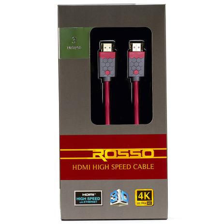 Cabo HDMI High Speed, 3D, 4K, 18Gbps, ROSSO - DISCABOS Menor preço em Cabo HDMI High Speed, 3D, 4K, 18Gbps, ROSSO - DISCABOS