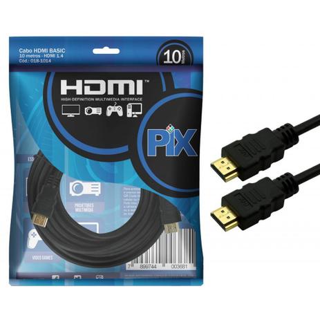Cabo Hdmi PIX 10 metros 1.4 4k Ultra HD 15 Pinos 018-1014 Menor preço em Cabo Hdmi PIX 10 metros 1.4 4k Ultra HD 15 Pinos 018-1014