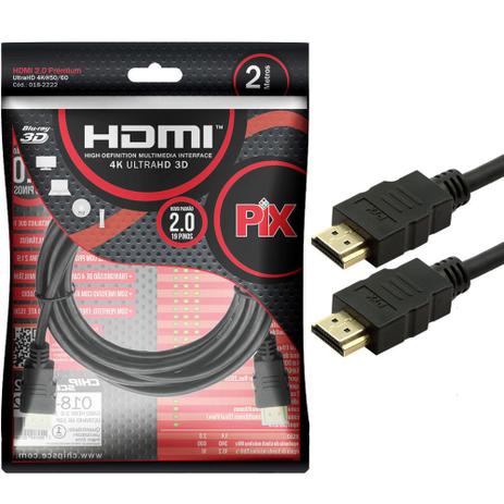 Cabo HDMI PIX 2m 2.0 4K 19 Pinos 018-2222 é ruim? Cabo HDMI PIX 2m 2.0 4K 19 Pinos 018-2222 é boa?