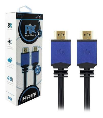 Cabo hdmi plus 2.1 - 8k hdr 19p 3m - Pix Menor preço em Cabo hdmi plus 2.1 - 8k hdr 19p 3m - Pix